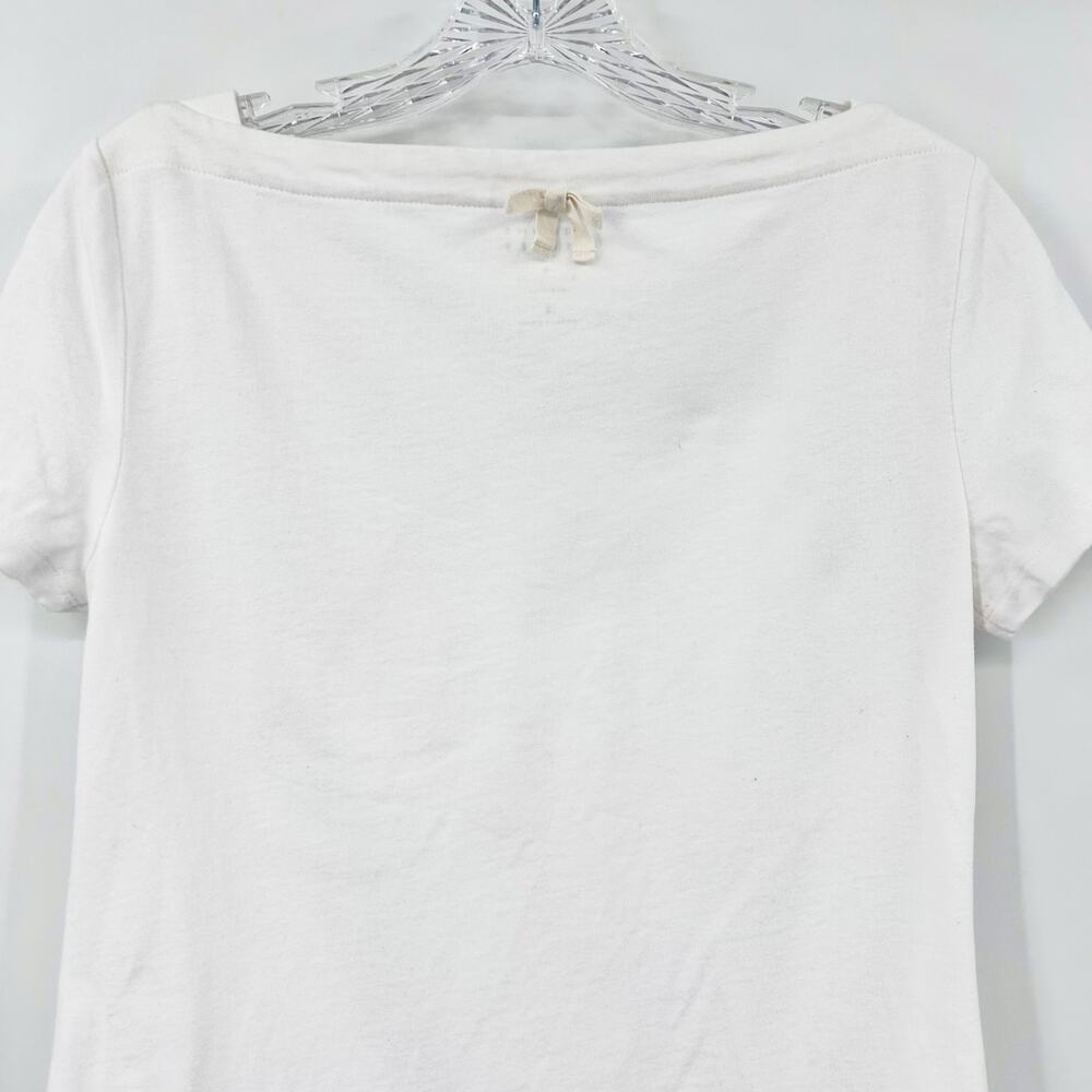 Kate Spade Broome Street White Shirt Bow Classic Basic Staple Womens Size Small - Picture 9 of 11